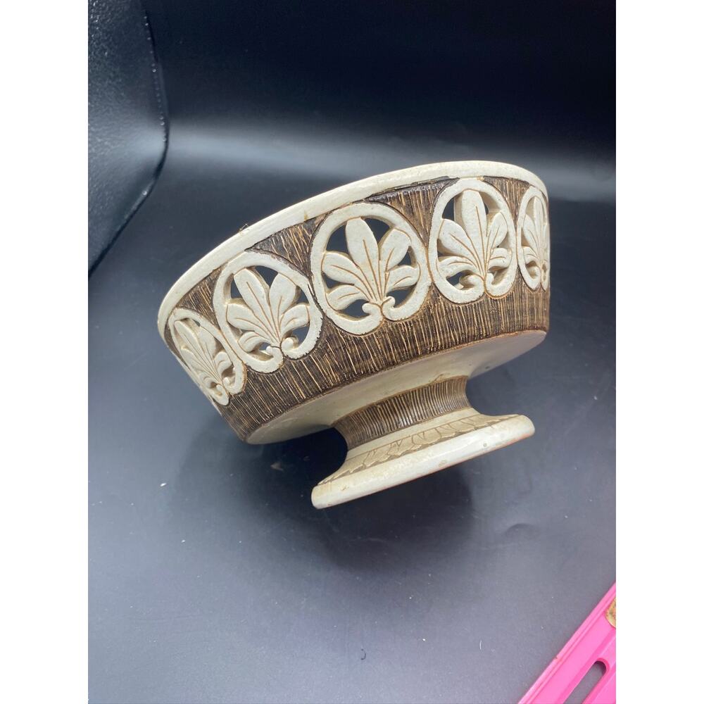 Vintage Maioliche Deruta porcelain decorative bowl with openwork decoration - Picture 3 of 6